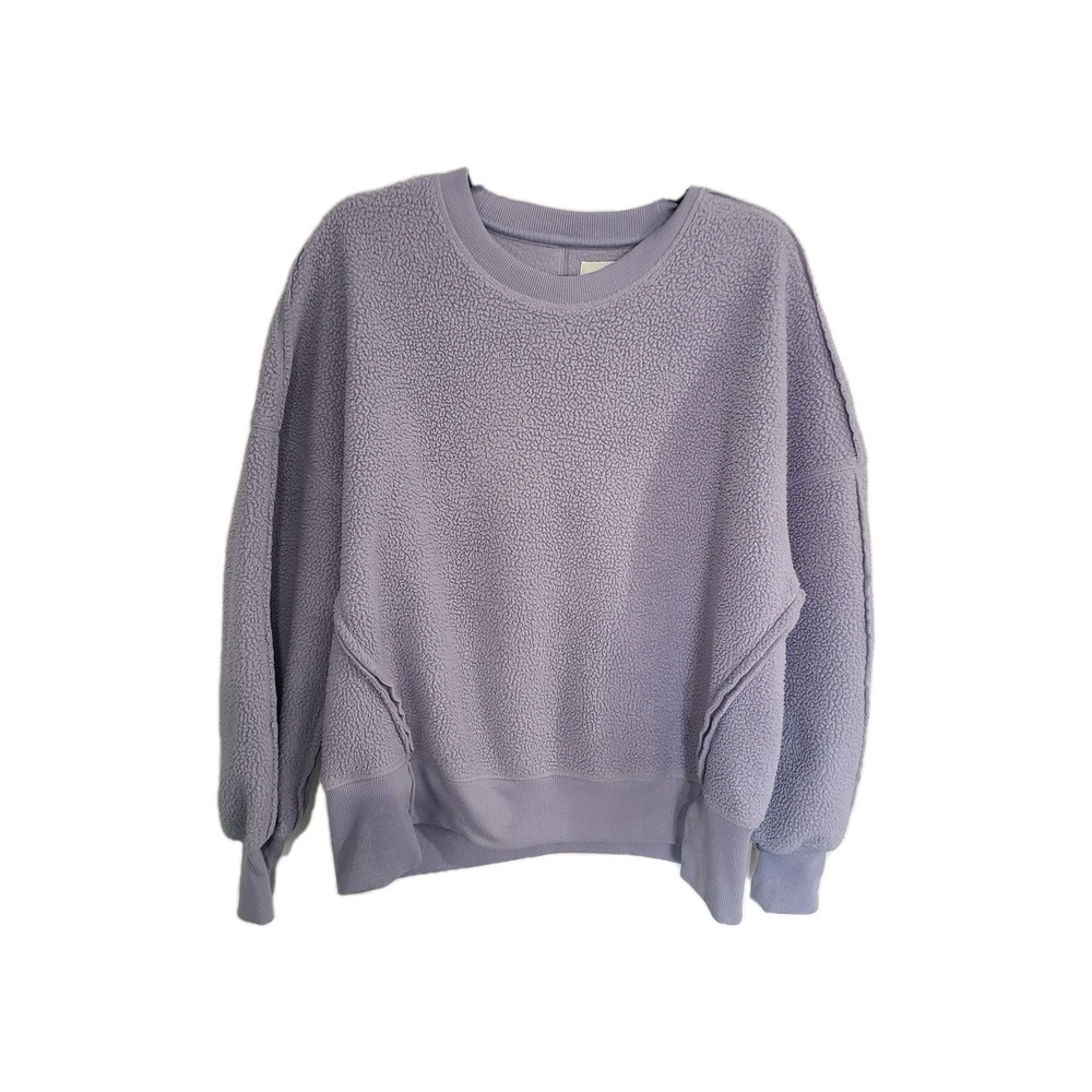SO Good for Life Women's Soft  Purple Teddy Bear Feel Sweatshirt Stylish Top‎ XS